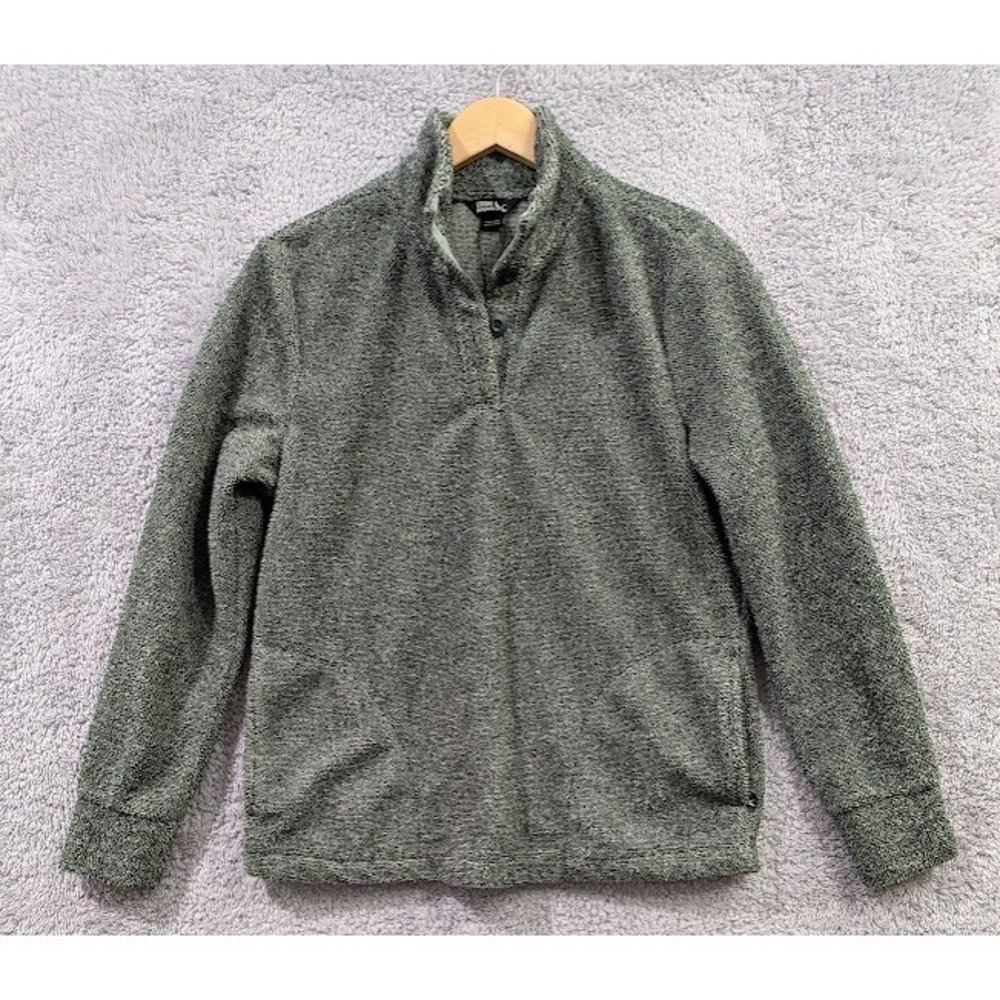 Eddie Bauer Fleece Pullover Women's XS Fleece 1/4 Button Gorpcore Outdoor Travel